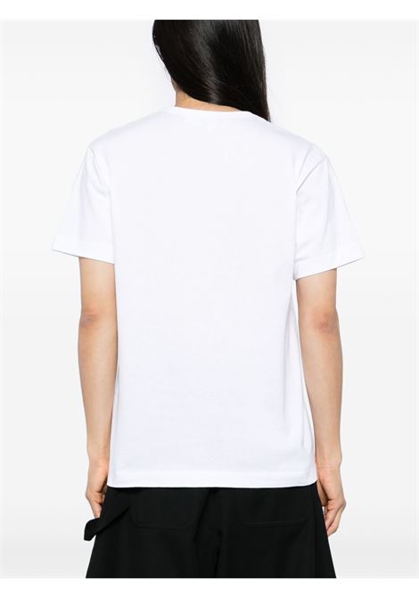 emblem t-shirt unisex white COMME DES GARÇONS PLAY | AX-T801-0512